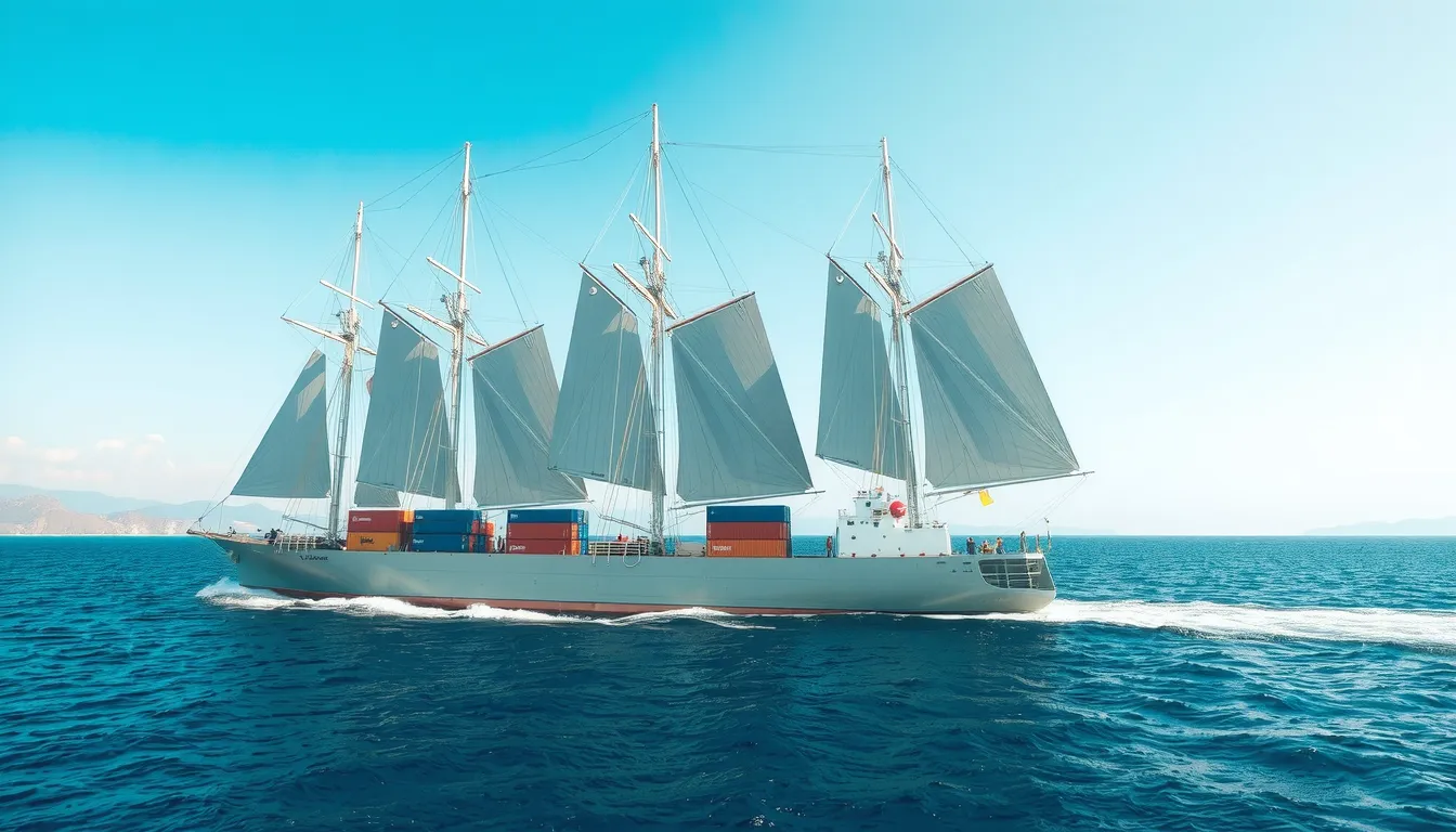 porte conteneur à voile
